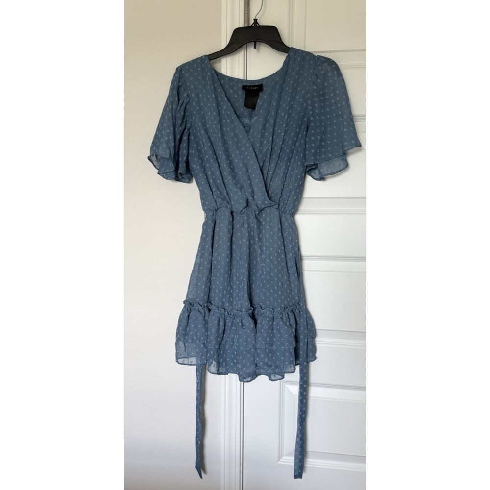 B Smart Blue Polka Dot Party/Mini Dress Size 5